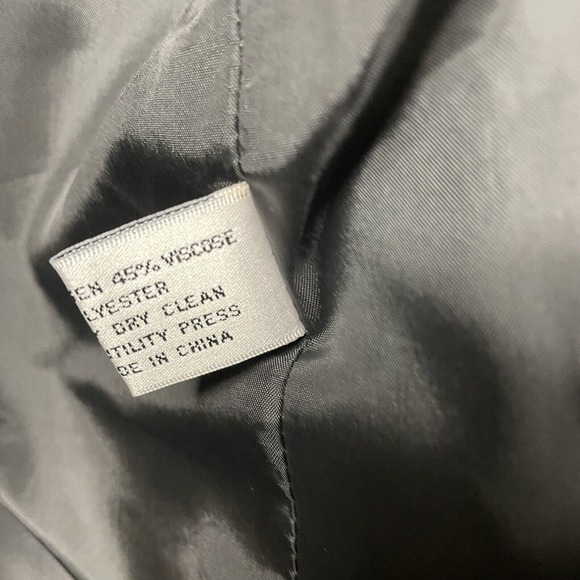 VINTAGE Guy Laroche Paris Black Men’s Linen Blend Blazer Jacket Sz 40R (42R) - Picture 13 of 16